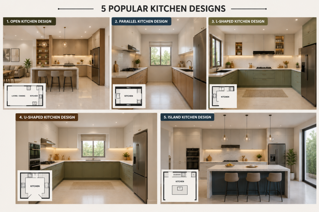 5 Popular Kitchen Designs