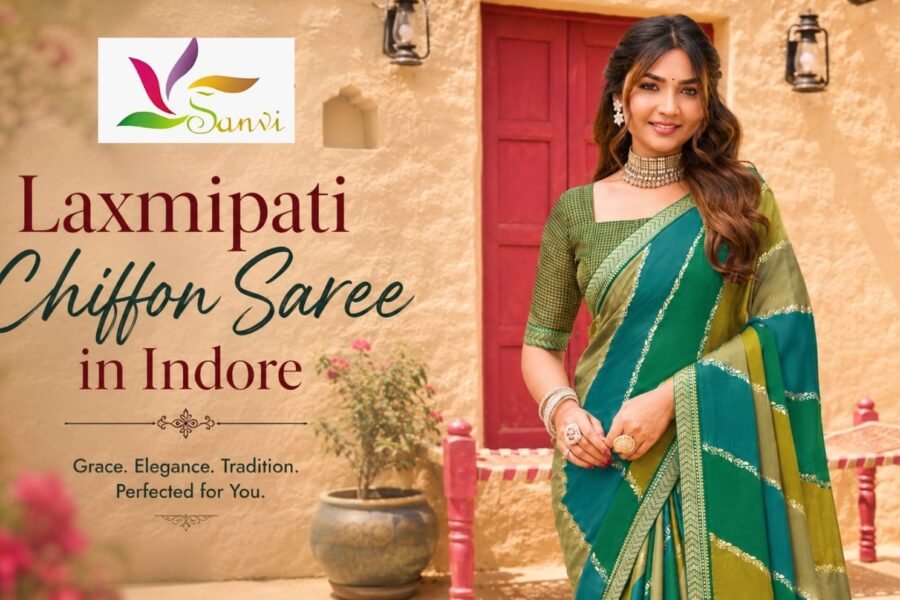 laxmipati-green-chiffon-saree-indore