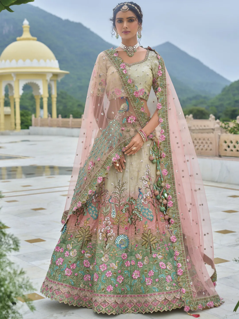 silk-lehenga