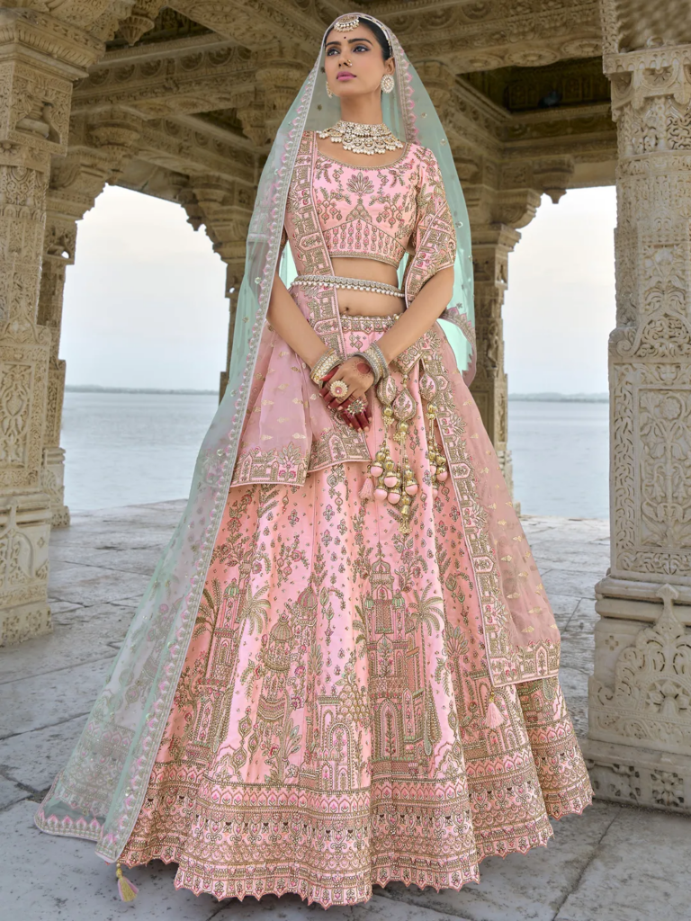 silk-lehenga
