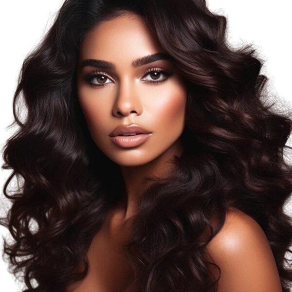 Natural-looking lace closure with a melted hairline.