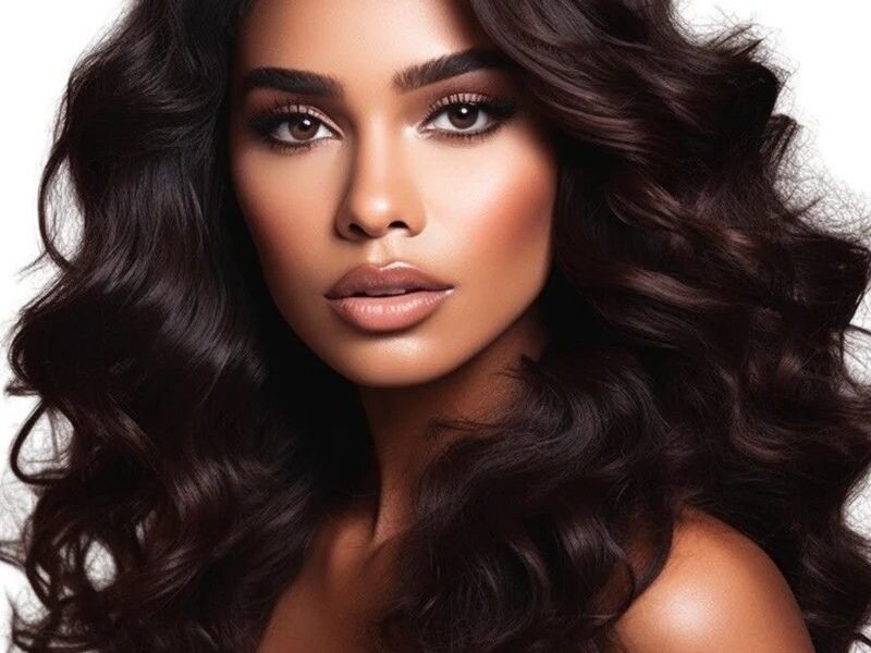 Natural-looking lace closure with a melted hairline.