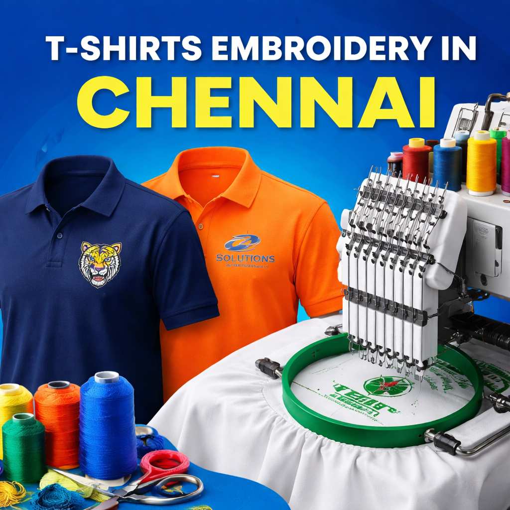 T-Shirts Embroidery In Chennai: