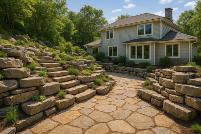 natural stone walling