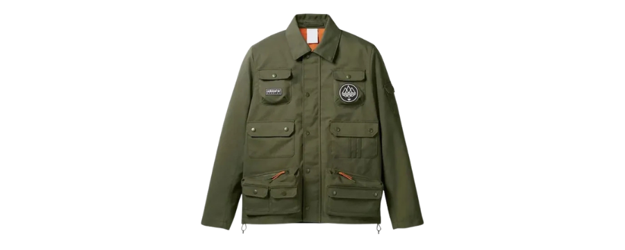 Adidas SPZL Feniscowles Olive Green Button-Up Utility Jacket