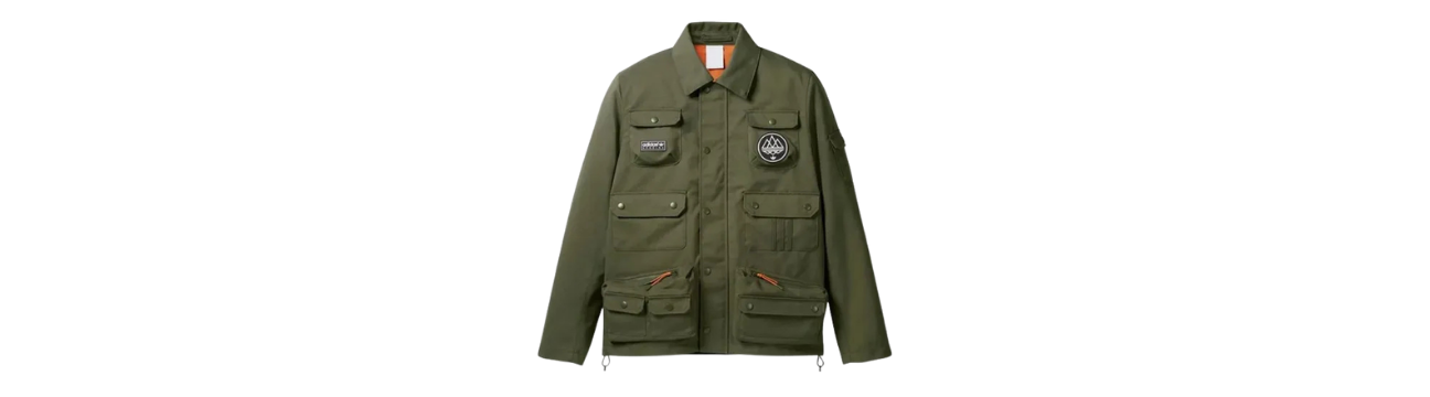 Adidas SPZL Feniscowles Olive Green Button-Up Utility Jacket