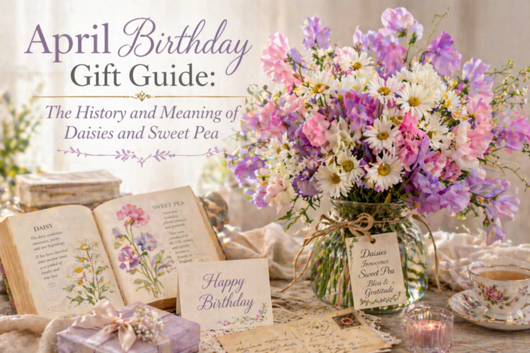 April Birthday Gift Guide The History and Meaning of Daisies and Sweet Pea