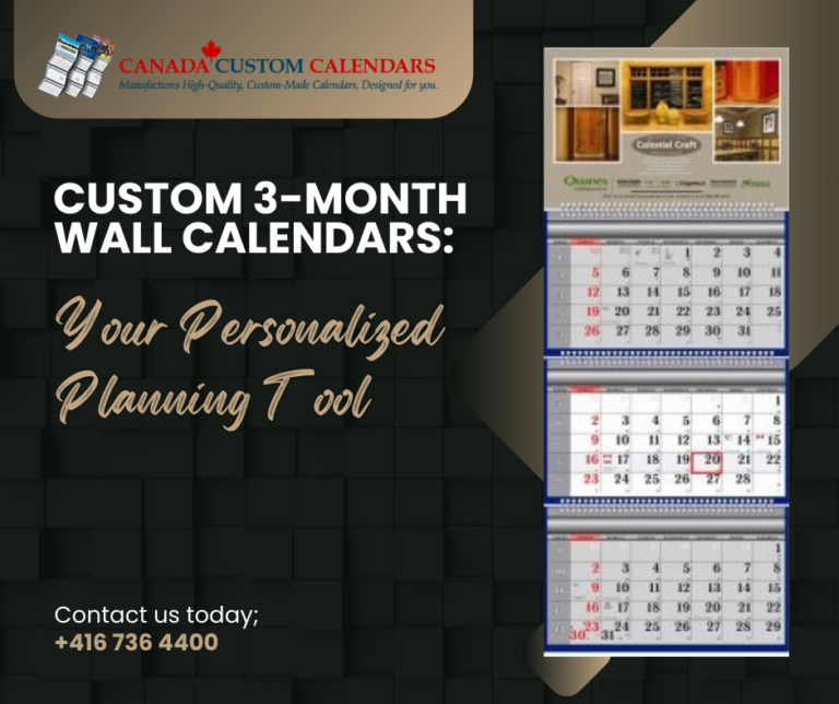 Custom 3 Month Wall Calendars