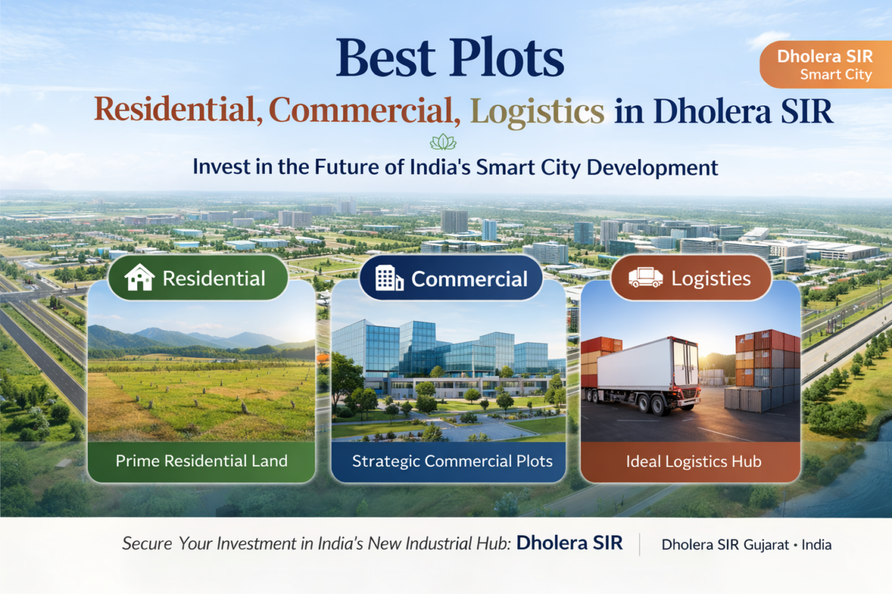 The Best Plots Residential,Commercial,Logistics in Dholera SIR