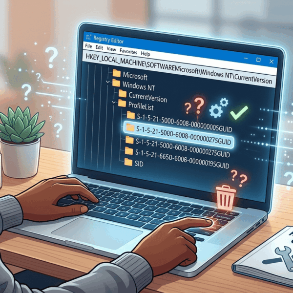 Delete User Profile in Windows 10 using registry