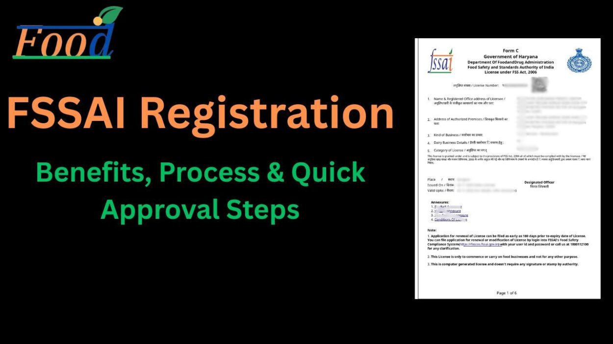 FSSAI Registration Benefits, Process & Quick Approval Steps