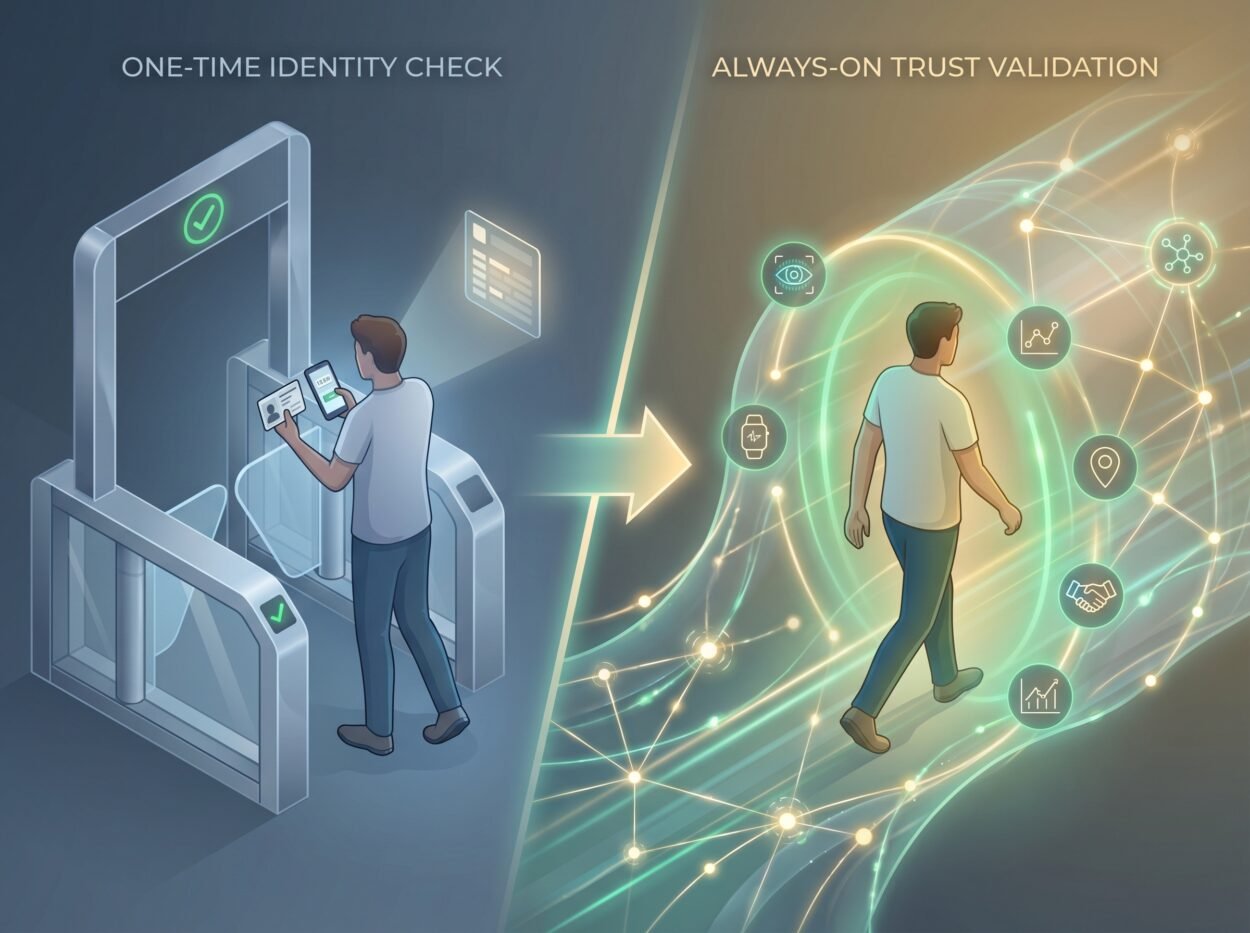 From One-Time Digital Identity Checks to Always-On Trust Validation