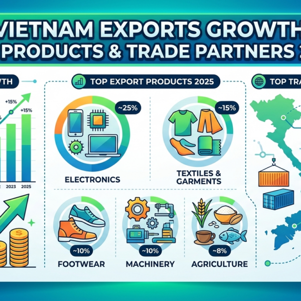 Vietnam Exports Growth, Top Products & Trade Partners 2025