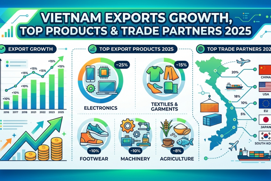 Vietnam Exports Growth, Top Products & Trade Partners 2025