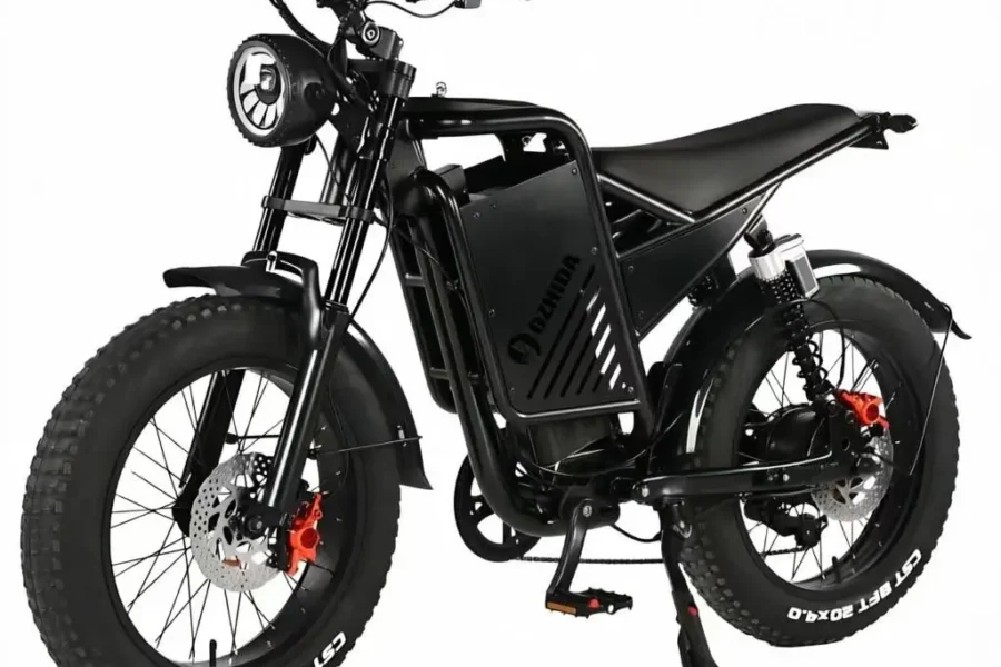 Ebike Retro Style Black Knight 20*4 Snow Tire 48V 15ah Lithium Battery Brushless Motor Rear Hub Motor City Bike Ebike