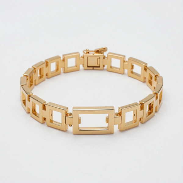 Square Link Gold Bracelet