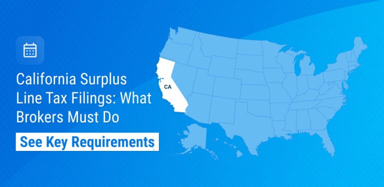 California surplus line tax filing