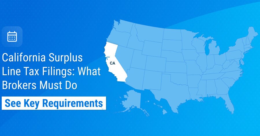 California surplus line tax filing