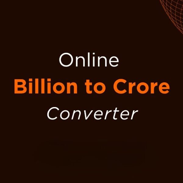 1 Billion to Crore - Converter