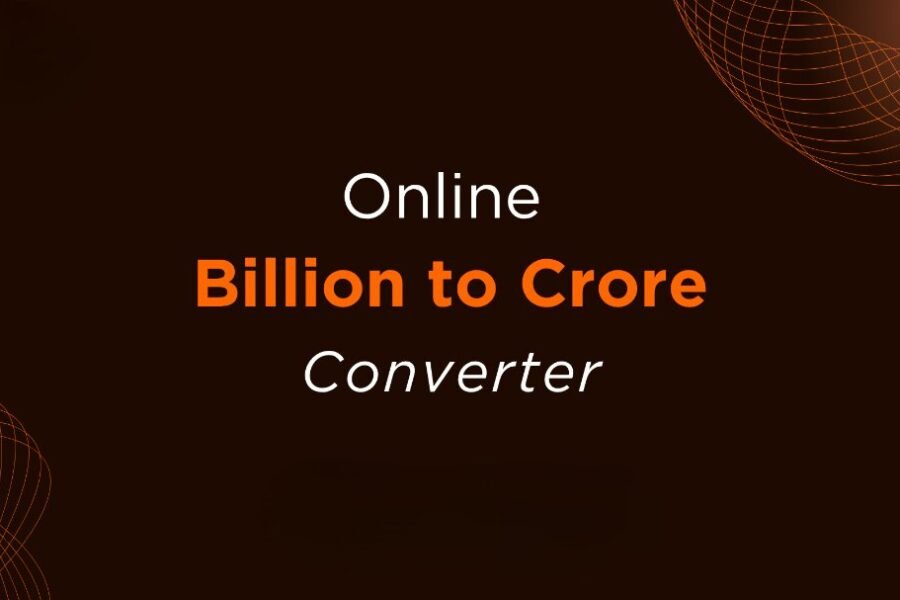 1 Billion to Crore - Converter