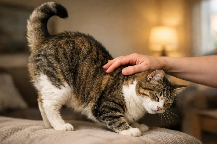 cat elevated butt