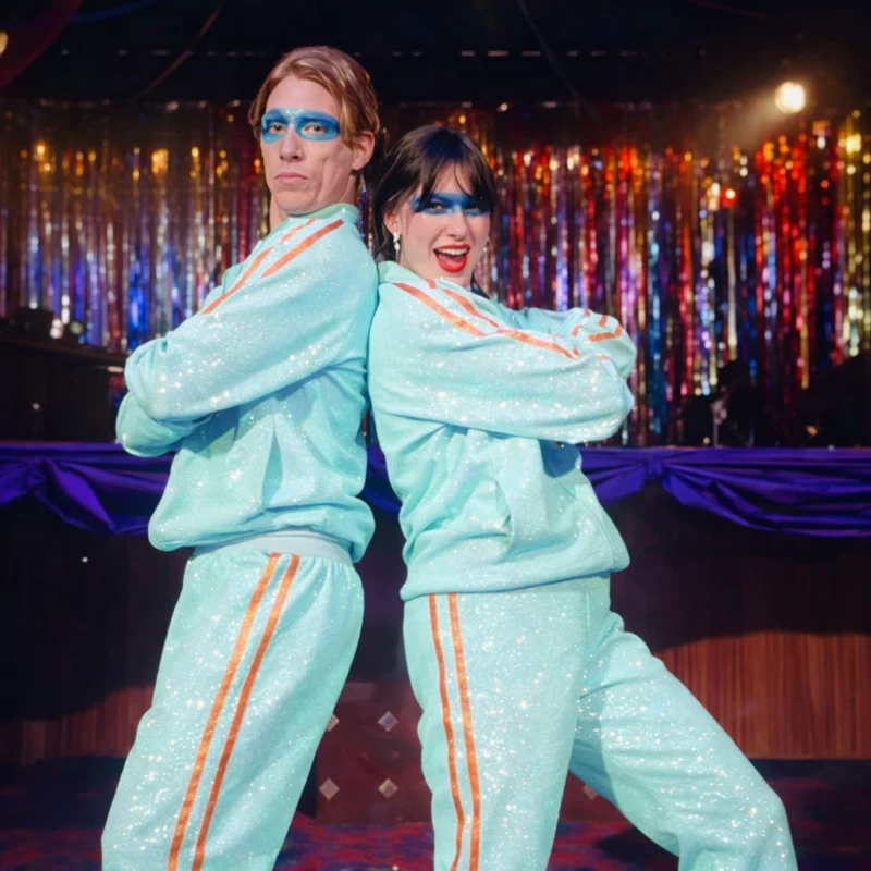 Opalite Taylor Swift Tracksuit in blue with shimmering sequins – Celebrity Tracksuits style