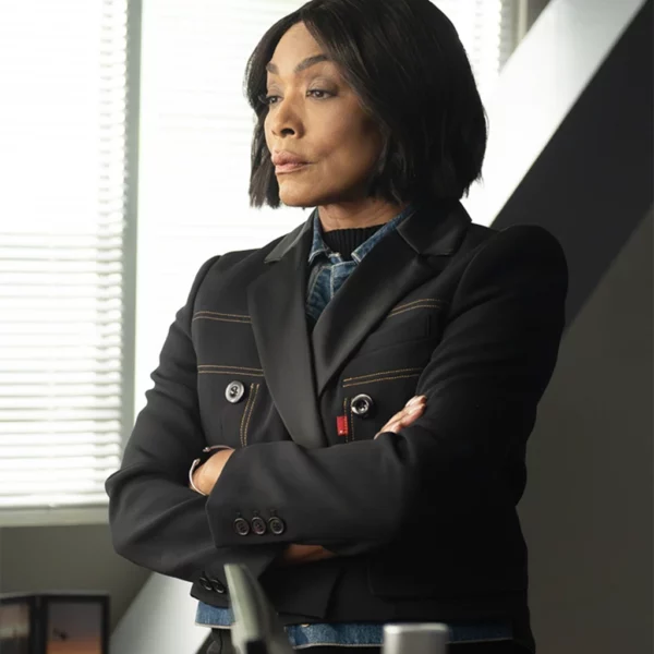 Angela Bassett wearing a red 911 Season 9 jacket – stylish celebrity cotton jacket UK