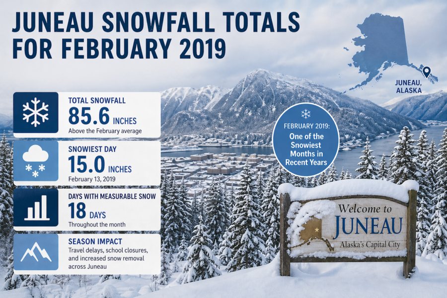 juneau snowfall totals for february 2019