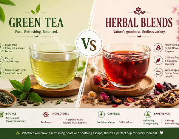 Green Tea vs Herbal Blends