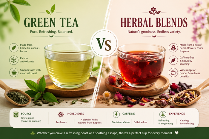 Green Tea vs Herbal Blends