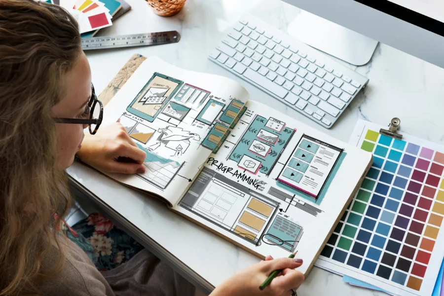 web-template-layout-draft-sketch