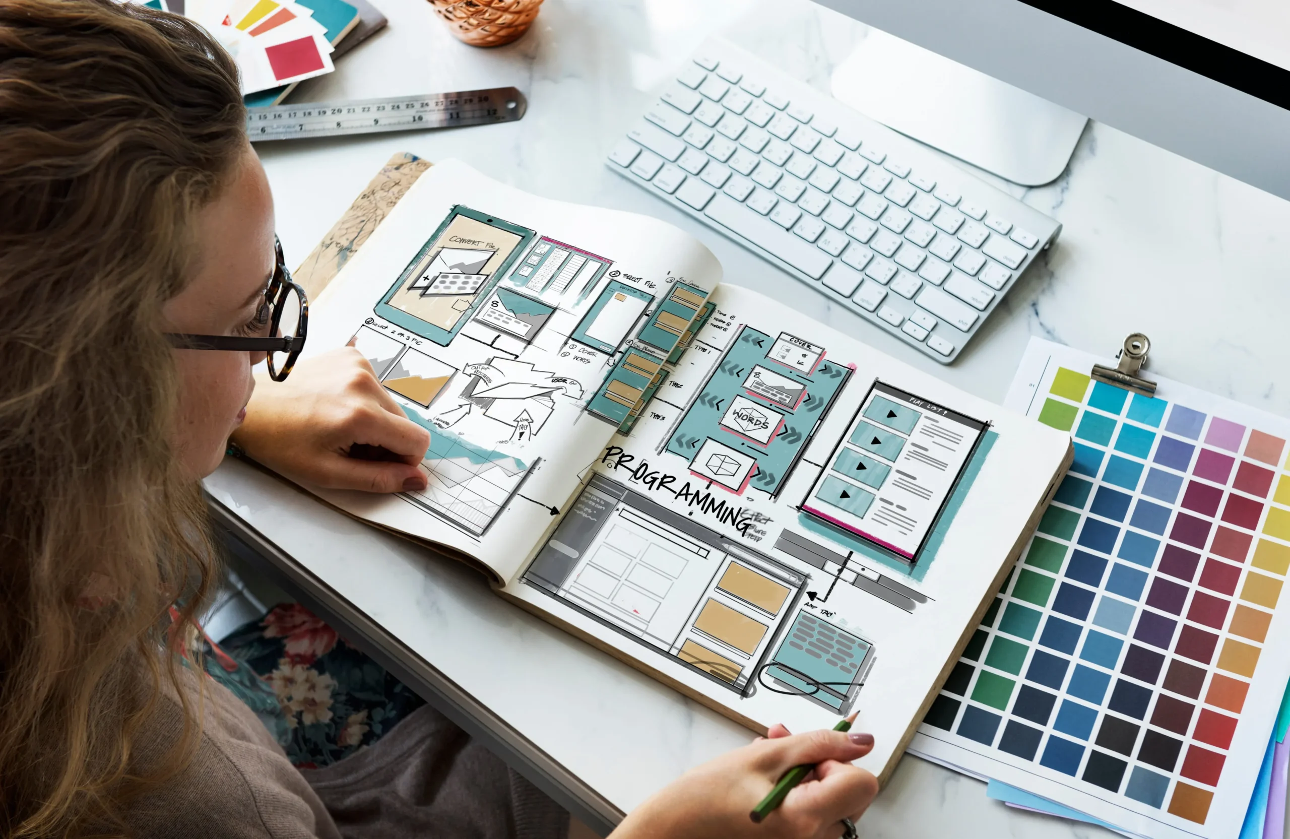 web-template-layout-draft-sketch