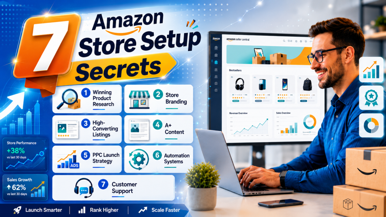 Learn how Amazon store setup services help sellers build, launch, and manage a strong online store with clear planning, better listings, trusted branding, and long-term growth support.