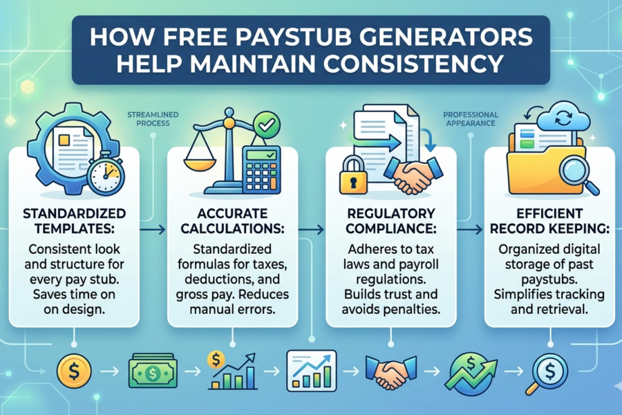 How Paystub Generator Free Tools Help Maintain Consistency