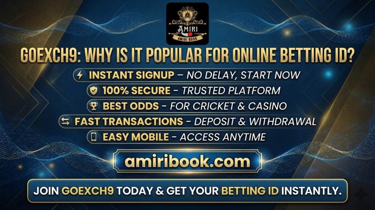 Goexch9 betting ID provider known for reliability fast access and seamless gaming experience