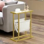 Gold Side Table with Elegant Storage for Sophisticated UK Homes
