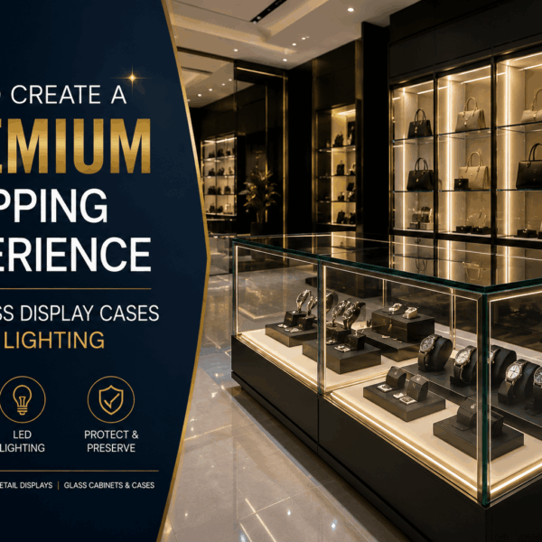 How To Create a Premium Shopping Experience with Glass Display Cases and LED Lighting