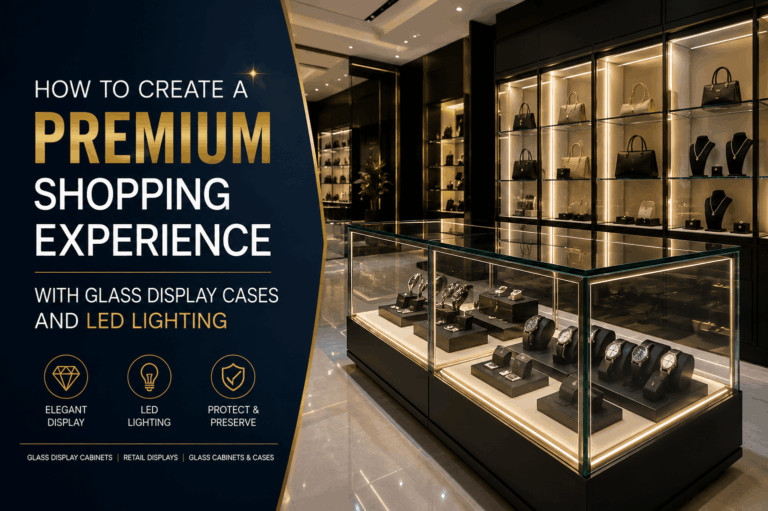 How To Create a Premium Shopping Experience with Glass Display Cases and LED Lighting