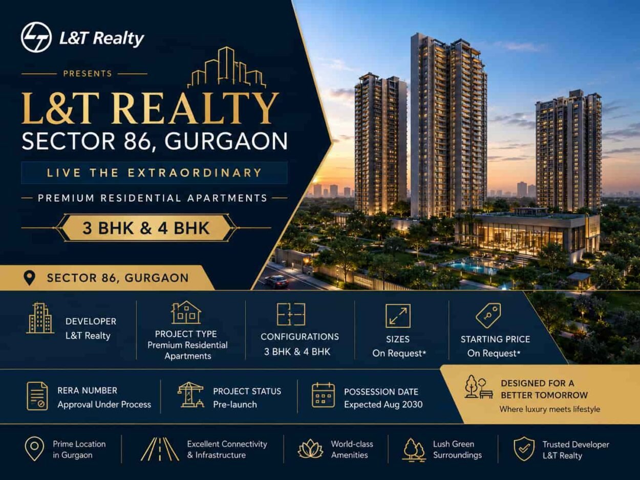 https://evere.co/articles/luxury-living-meets-smart-connectivity-lt-sector-86-gurgaon https://posteezy.com/what-makes-lt-sector-86-gurgaon-premium-address https://mypremiumcollection.com/blog/6a196a49e26008fca3967312 L&T Realty Sector 86 Gurgaon