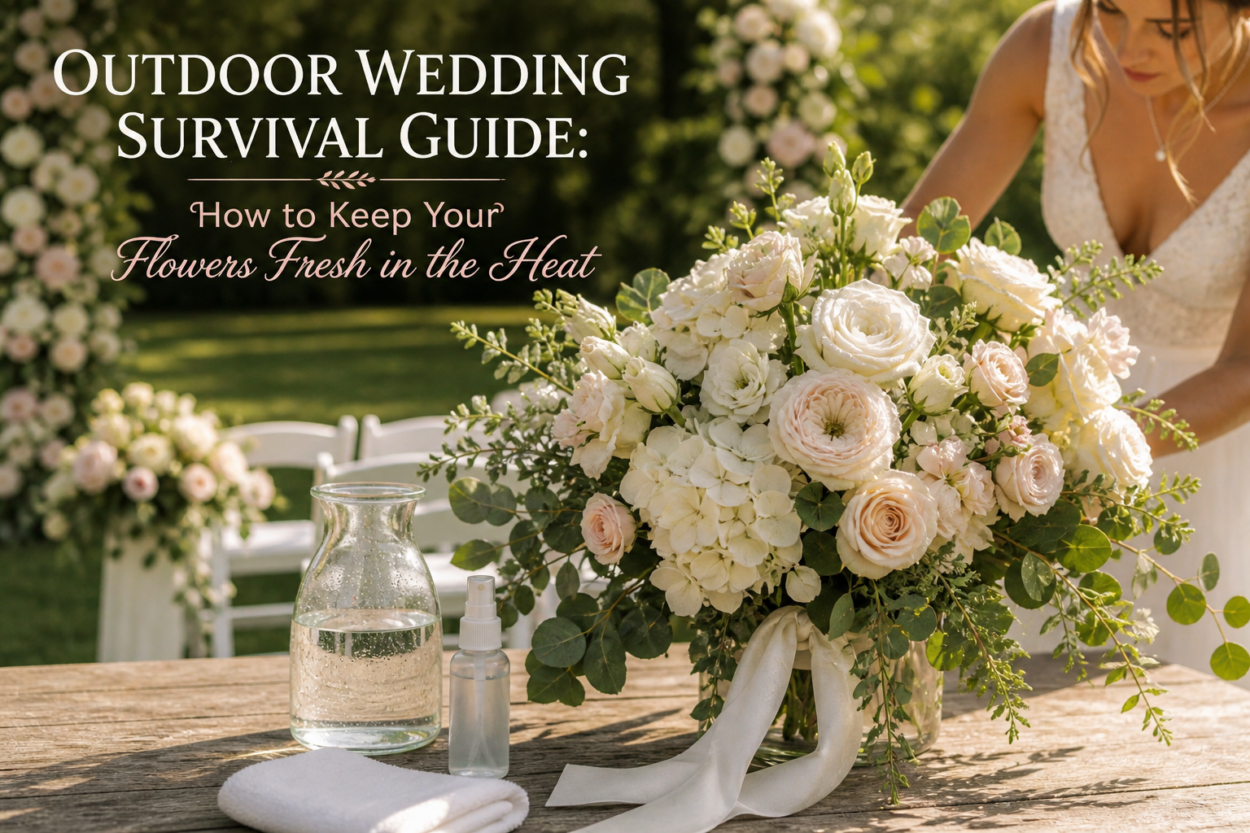 Outdoor Wedding Survival Guide How to Keep Your Flowers Fresh in the Heat