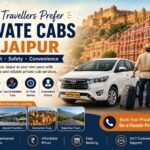 Tourists using private cab service in Jaipur with Innova car near Hawa Mahal and Amber Fort Rajasthan.