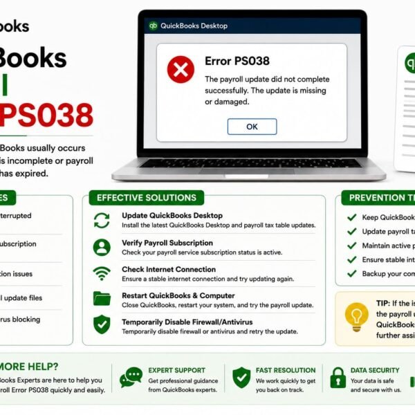 QuickBooks Payroll Error PS038