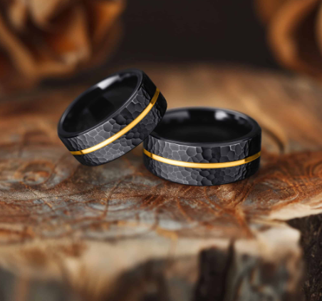 Tungsten mens wedding ring