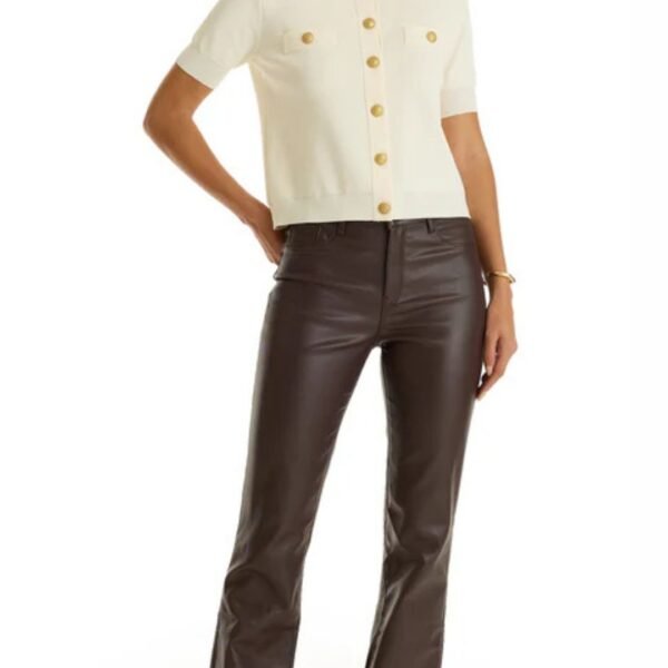 women's black coated jeans