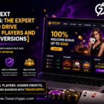 Gambling text advertising strategy dashboard showing betting ads, conversions, and player acquisition metrics.