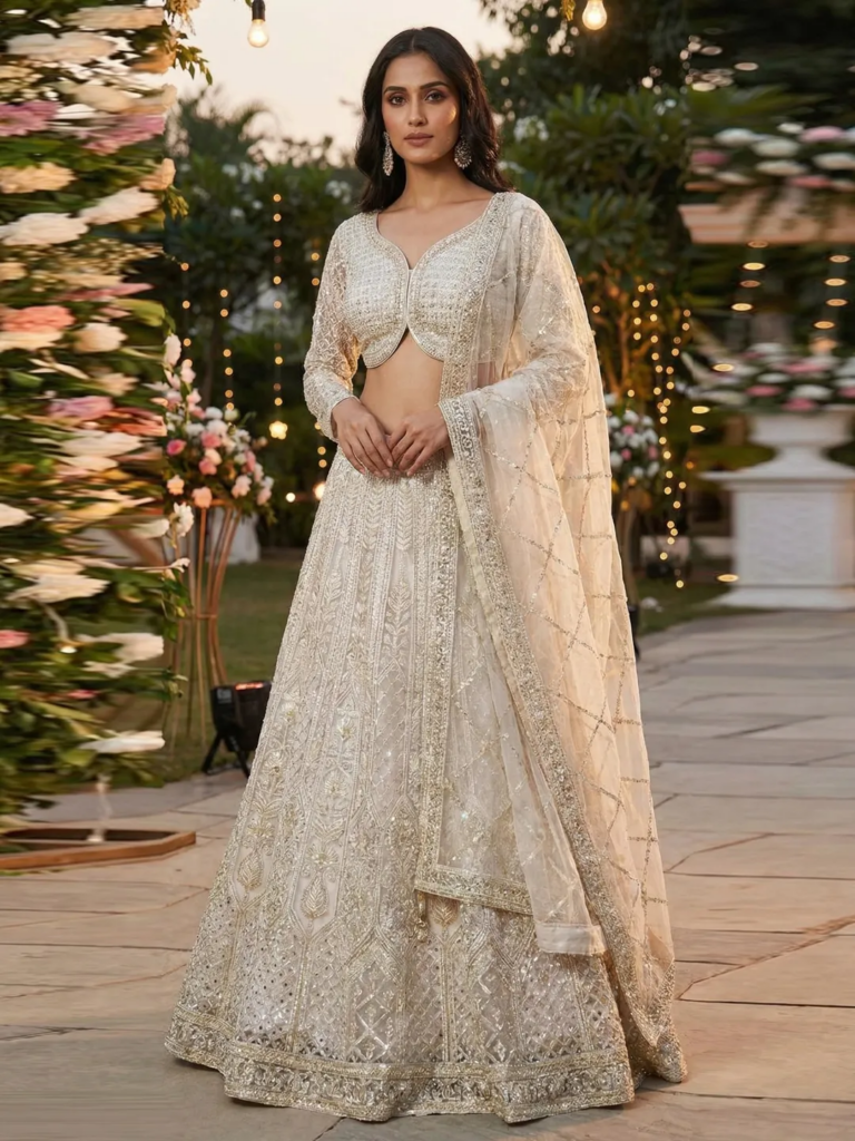 mirror-work-lehengas