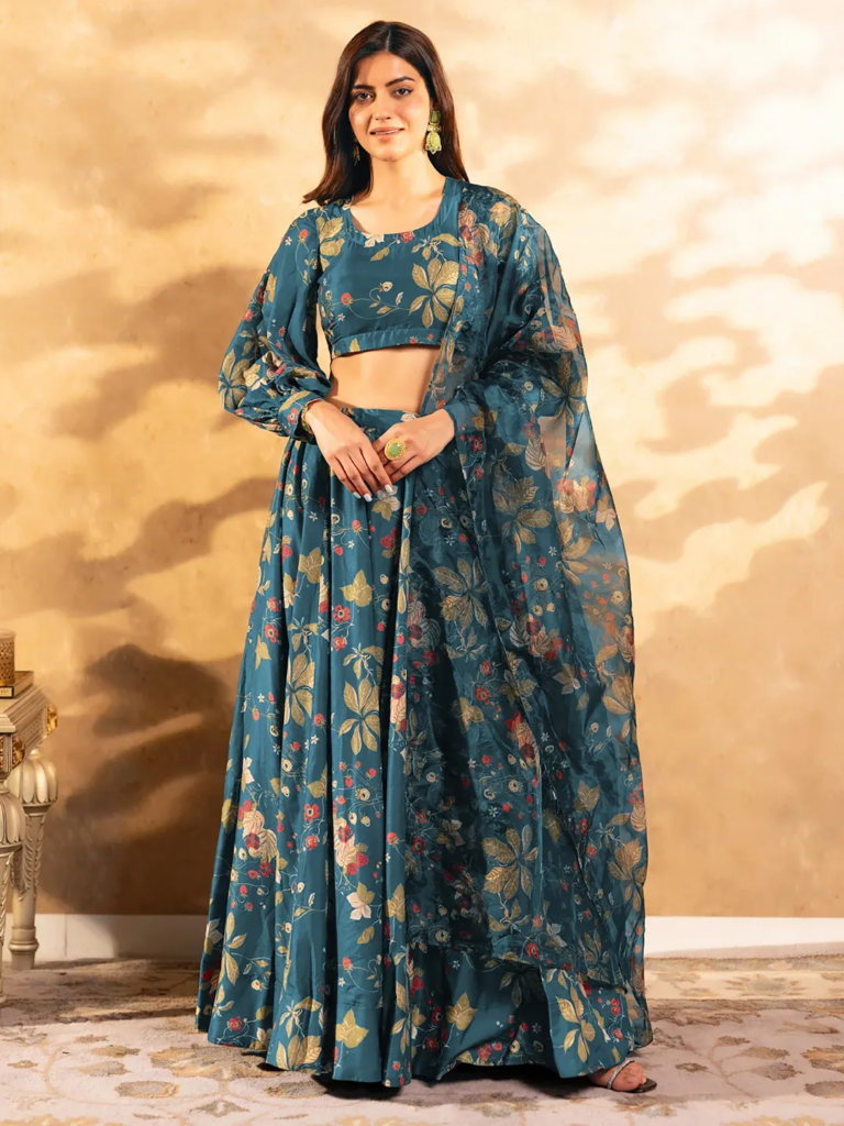 floral-printed-lehengas