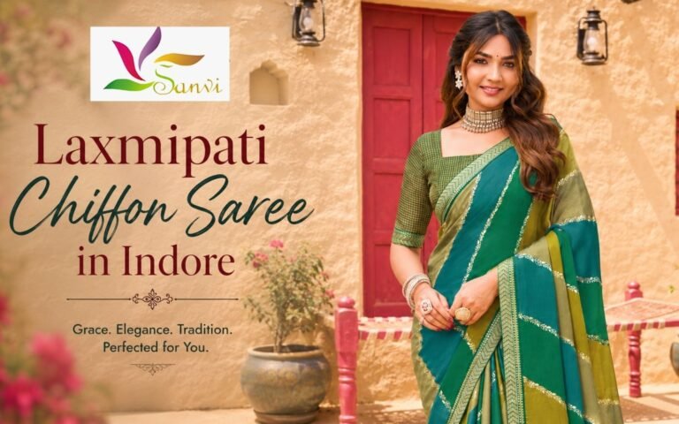 laxmipati-green-chiffon-saree-indore