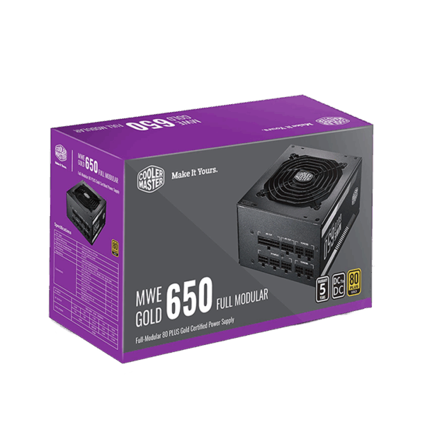 this is an image of coolermaster MWE 650W V2 GOLD