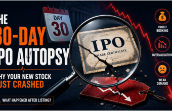 IPO Autopsy article cover image analyzing IPO performance, valuation, market trends, and post-listing outcomes.